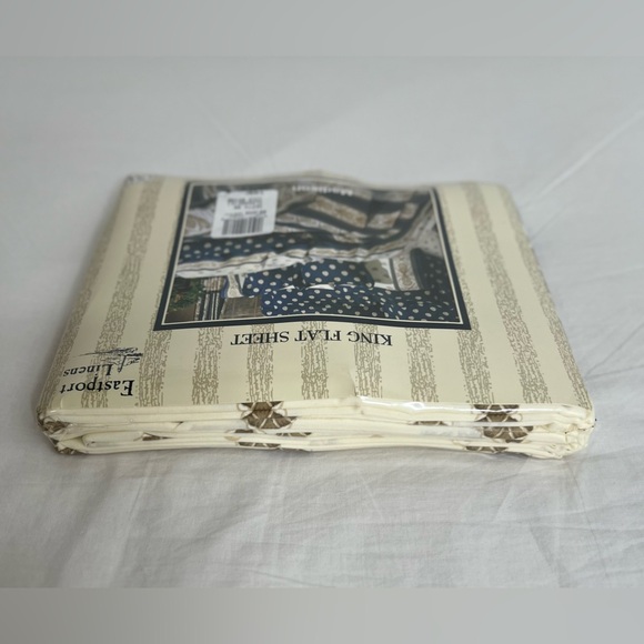 VTG Eastport Linens King Flat Sheet New in Package Madison Floral Made In USA - Picture 4 of 5